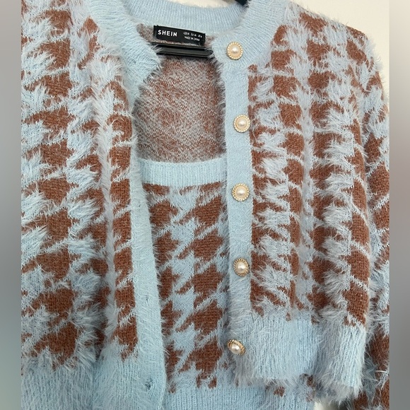 💖2 for 30$ 💖 Houndstooth cardigan and body con sweater set​​ - Picture 8 of 14